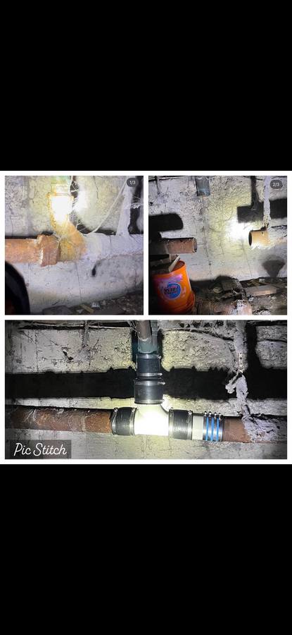 Plumbing repair project